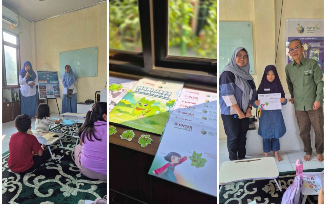 Melalui Buku Bergambar, DKV Untar Tanamkan Kesadaran Lingkungan Anak di Proklim Lestari RW 04 Pekayon Jaya